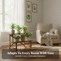 Floor-Standing Wooden Ladder plant display rack Multi-Tier Design Tiered Ladder Rack Rustic and design Display Shelf Resistant for Plant Lovers, Apartment Dwellers, Balcony, Living Room, Bedroom, Home Office