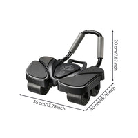 Wear-Resistant Abdominal Wheel with Mats Anti-Slip Ab Roller with Exercise Mats Portable Ab Roller Wheel Compact for Beginners
