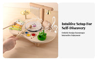 Wooden Percussion Table Pastel Accents Kids Musical Instrument Set Fine Motor Skills Children's Musical Toy Set