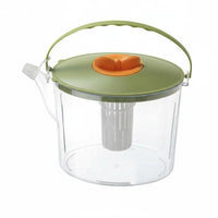 Food-Grade Material Iced Tea Creator with Handle Large Capacity Cold Brew Pitcher Leakproof Seal Refrigerator Drink Dispenser Leak-Proof for Families, Office, Outdoor, Picnic