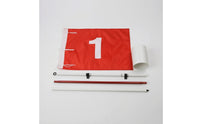 3-Section Golf Flag and Cup Set Detachable Golf Flagpole Set High-Visibility Bright for Golfers, Backyard