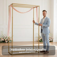 Square Wedding Arch Stable Structure Square Flower Arch Reusable Metal Backdrop Frame for Florists