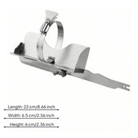 Brushed Metal Finish Reciprocating Saw Shaker Holder with Tightening Knob Reciprocating Saw Shaker Included Work Gloves Adjustable Can Clamp Extendable