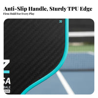 Carbon Fiber Pickleball Paddle Large Sweet Area Carbon Fiber Pickleball Racket Textured Twist Paddle Abrasion Resistant