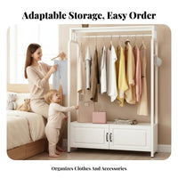 Floor-Standing Bedside Clothes Valet complimentarystanding Clothing Stand Space-Saving Garment Rack Easy reach for Children, Adults, Students, beside Bed, Dorm Room, Entryway, Closet