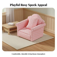 3 Pieces Includes Throw Pillows Pink Polka Dot Sofa Set Lifelike Appearance Dollhouse Living Room Set High Simulation for Crafters