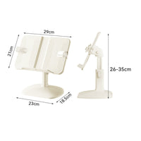 Adjustable Book Stand Sturdy with Page Clips Stable Desktop Book Holder for Kids, Bedside