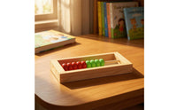 Wooden Abacus with Colored Beads Educational One Row Counting Frame Wooden Abacus Early Learning Math Toy Colorful for Children