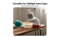 Low Noise Manual Yarn Winder Easy to Use Tabletop Yarn Winder Large Capacity Center-Pull Cake Creator Secure Table Clamp for Knitters, Crocheters, Beginners, Home