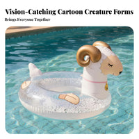 Oversized Creature Sit-on Water Toy Fun Designs Giant Inflatable Pool Inflatable Lounger Heavy Duty for Adults, Family, Beach