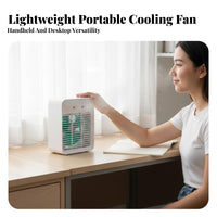 Portable Misting Fan Cools & Humidifies Desktop Air Chiller Compact Design Portable Water-Cooled Air Chiller for Students, Office Workers