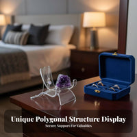Crystal Sphere Holder Small Mini Chair Display Stand Clear Plastic Display Stand Stable Mini Acrylic Easel Sturdy Design