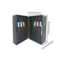 Metal Key Storage Box Lockable Wall Mount Key Cabinet Matte Finish Rounded Corners