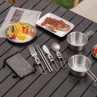 folding camping cutlery set