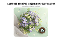 Small Floral Candle Wreath Realistic Look Artificial Flower Wreath for Families, Weddings