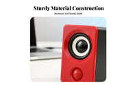 2 Pieces Universal Serial Bus-Powered Speaker Set Widely Compatible Desktop Speakers for Students