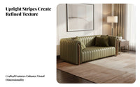 Light Luxury Upholstered Single Sofa Nordic visually pleasing Scalloped rear Couch architectural and aesthetic Seating Furniture Minimalist Design for Interior Designers, Business Owners, Living Room, Reception Area, Hotel Lobby, Bdeliveredique