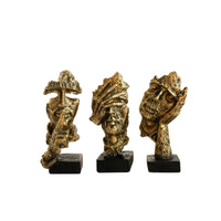 3 Pieces Abstract Figurines Modern Meditating Statues Decorative for Desk