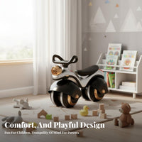 Develops Engine Skills 4-Wheel Balance Bike Indoor & Outdoor Use Toddler Enginecycle Scooter Lightweight and Long-Lasting Push-Along Toy Safe Design for Toddlers, Early Walkers, Indoors, Outdoors, Playroom, Playground