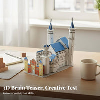 Educational Airplane 3D Brain-Teaser Interlocking Pieces DIY Aircraft Model Easy To Assemble for Children, Desk Decoration, Hobby Room