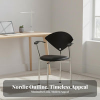 Nordic and design curved-around supportrest Chair Modern Design Seating Furniture Minimalist appearance supportrestchair mid-centuryera Inspired for Office Workers, Residents, Dining Room, Restaurant, perusing reading corner, Lounge Area