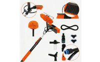 Telescopic Water Fed Pole Brush Adjustable-Angle Solar Panel Cleaning Brush Extendable Water Fed Pole for Professional Cleaners, Homeowners, Glass Facades, Car Washing