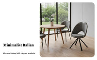 Nordic design Upholstered rotating Chair Modern Minimalist Design Upholstered rotating Seat Light Luxury Indoor Seating Ergonomic Backrest for Homeowners, Interior Designers, Office Workers, Dining Room, Restaurant, Kitchen, Bedroom