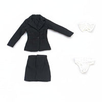 1/6 Scale Female Suit Set Includes High Heels Miniature Professional Wear Textile Collectible Accessory for Collectors, Hobbyists