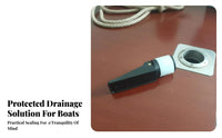 Leak-Proof Transom Drain Bung Self-Bailing Design Scupper Plug Resistant Marine Hardware Long-Lasting for Fishermen, Boat Owners, Boating Enthusiasts, Inflatable Boats, Dinghies, Motorwell, Water Sports
