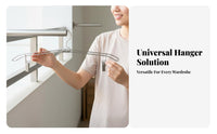 Foldable Clothes Hanger Space Saving Stainless Steel Folding Hanger Non-Slip Hanging Sock Dryer for Jet-Setters, Students, Dorm Room, Camping