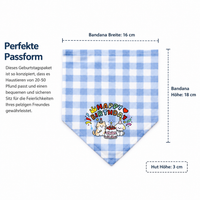 Dog Costume Festive Set, 4-piece Dog Bandana & Hat for Birthday, Polka Dot Dog Bandana for Photoshoots, British Style