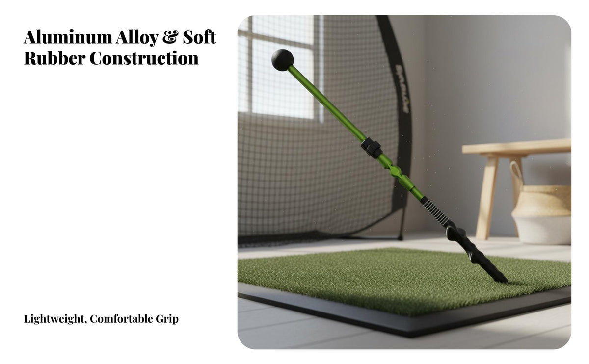 Retractable Golf Swing Portable Telescopic Golf Practice Lightweight Telescopic Swing Practice Club for Beginners, Driving Range, Office