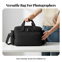 Padded Crossbody Camera Bag Long-Lasting Construction Padded Camera Bag Multi-Pocket Design Multiple Pockets for Travelers