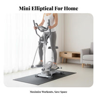 Mini Elliptical Machine Quiet Compact Elliptical Low Impact Seated Pedal Exerciser for Office Workers, Seniors, Home, Small Areas