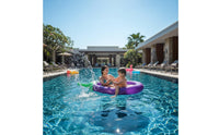 Thickened PVC Inflatable Eggplant Pool Lounger Fun Shape Eggplant Pool Lounger Long-Lasting Mesh Bottom Pool Lounge Portable for Children, Adults, Beach, Lake, Summer Vacation