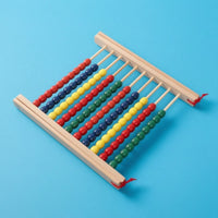 Wooden Abacus Hands-on Wooden Bead Abacus Math Board Developmental Educational Toy Rainbow for Preschoolers, Classroom