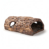 Hollow Tree Trunk Ornament Bark-Textured Aquarium Log for Reptiles