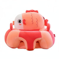 Anti-Fall Design Plush creature Sit-up Trainer Soft and Comfortable Plush Sitting Trainer Fully Padded Infant Floor Seat Upright Seating Position for Babies 4-6 Months, Expecting Mothers, Nursery, Playroom, Indoors, Living Room
