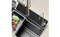DIY Cuttable Sink Mat Countertop Protection Kitchen Sink Splatter Guard Non-Slip Household Supply for Lavatory
