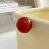 Small Office Trash Can with Pressure Ring, Compact Square Paper Bin 16cm, for Home, Dorm, Office
