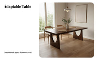 Rectangular Wooden Table Minimalist professional design Desk Modern Design Home Furniture for Remote Workers, Homeowners, Dining Room, Study, Kitchen