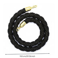 Queue Barrier Rope Hooks Stanchion Rope Long-Lasting for Stanchions