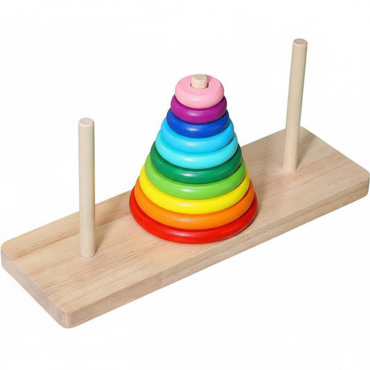 Includes Storage Box Stack of Classic Game Hand-Eye Coordination 10 Layer Rainbow Stacker Reasoning Al Thinking Development for Daycare