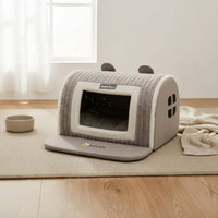 Enclosed Dog Bed Heated Warm Pet House Cozy Indoor Dog House for Dogs, Cats, Winter, Cold Weather
