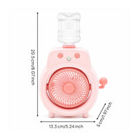 Compact Desktop Misting Fan Transparent Tank Rechargeable Misting Fan