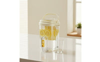 Beverage Dispenser with Spigot Fridge Compatible Refrigerator Cold Water Jug Large Capacity Party Drink Container Easy to Clean