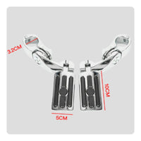 Foot Pegs with Mounting Brackets Rubber-Treaded Motorcycle Foot Pegs Black Footrest Mounting Hardware Kit for Riders, Motorcyclists