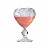 Social-Media-Worthy Mable Heart Shaped Straw Cup Great Gift Heart Shaped Goblet Elegant for Young Adults, Home Bartenders