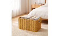 woven Storage Basket Storage Basket with Handles Space-Saving for Living Room