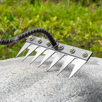 2 in 1 Garden Hand Rake Multi-Tine Hoe Rake Soil Loosening Cultivator for Farmers, Gardeners, Farm, Yard Planting Weeding